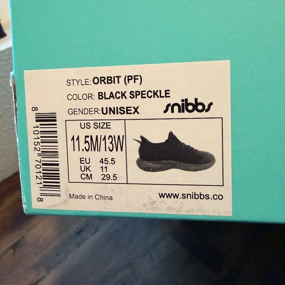 Snibbs Orbit Black Speckle Lace Up Sneakers Mens 11.5 Gym Shoes - Picture 9 of 9